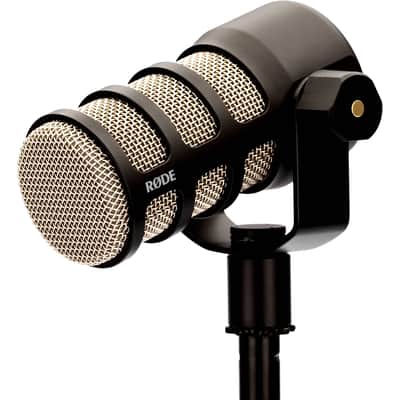Rode PodMic Dynamic Podcast Microphone with Rode Tripod Desktop Mic Stand, XLR Cable and StreamEye Polishing Cloth image 3