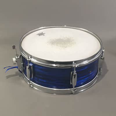 1960s Vintage 14” Snare Drum Tempro MIJ Japan Blue Oyster Pearl Custom Restored Super Rare Made in Japan image 12