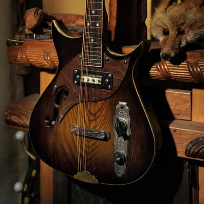 Postal Handmade Meteor Electric Mandolin Antique Burst F Hole - Vintage 60's Pickup Grover Tuners image 2