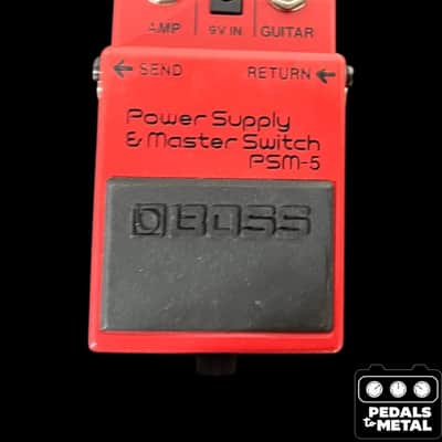 Boss PSM-5 Power Supply & Master Switch (Red Label) 1984 - 1990 - Red - X17876 image 2