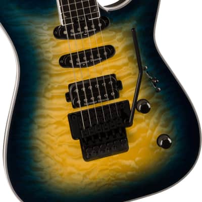 Jackson Pro Plus Series Soloist SLA3Q Amber Blue Burst Ebony Fingerboard image 2
