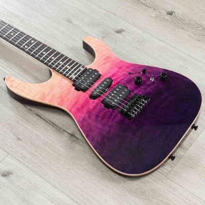 Anderson Guitarworks Angel HSH Guitar, Rosewood Fretboard, Quilted Maple Top, Sheer Purple Wipeout