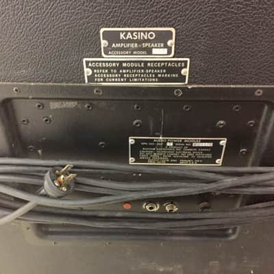 Vintage Kasino Kustom THEA 1970s Powered Black PA Speaker System ALL Discreet 120 Watts Horn+2 15s image 6