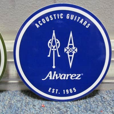 Alvarez Acoustic Guitars Lot of 2 Stickers - 1 Blue - 1 Green image 2