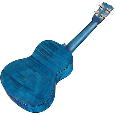 Cordoba 15CFM Flamed Mahogany Concert Ukulele Regular Sapphire Blue image 5