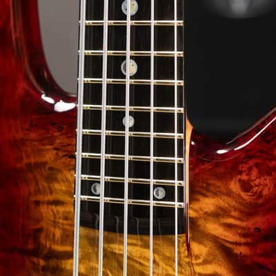 Warwick Limited Edition Masterbuilt Streamer Stage II NT 5-String Bass - Bleached Honey Sunset Burst in Natural Transparent High Polish with Gig Bag image 12