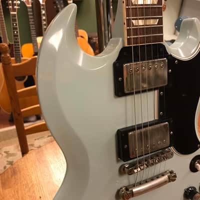 2019 Gibson Custom Shop 61/59 SG Fat Neck Frost Blue VOS image 5