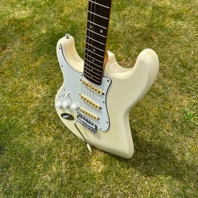 ‘85 Fender MIJ Strat Jimi Hendrix Lefty To Righty Conversion Olympic White Rosewood image 19