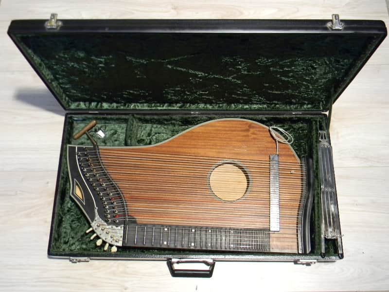 vintage Framus 7/18 Alpenland Aerial Resonance ZITHER  citera Germany 1960s + Schaller pickup + case image 1