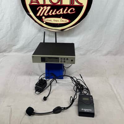 Sennheiser Evolution G4 Wireless 100 Series EM 100 em100 G4 True Diversity Receiver with Wireless Transmitter - A1 Band with ME-3ew Headset Microphone + SK 100 sk100 G3 Bodypack Transmitter image 1