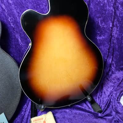 Rare Condition Gretsch 6124 Single Anniversary 1963 Shaded Golden Electric Guitar Hollowbody Sunburst Case Candy OHSC image 5