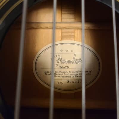 Fender BG-29 Acoustic Bass 1988-1996 Black image 3