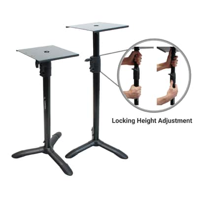 Harmony Audio HA-BKSPKS Home Audio - Studio Monitor Adjustable Height Bookshelf Speaker Stand Pair image 7