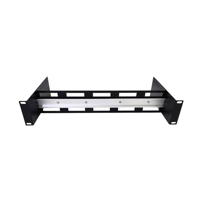 19 Inch Rack Mount Din Rail Kit Depth Adjustable Rackmount Din Rail Chassis, Aluminum Rack Mount Bracket For 35Mm Din-Rail Mounted Device Installed In 19” Rack Or Cabinet image 1