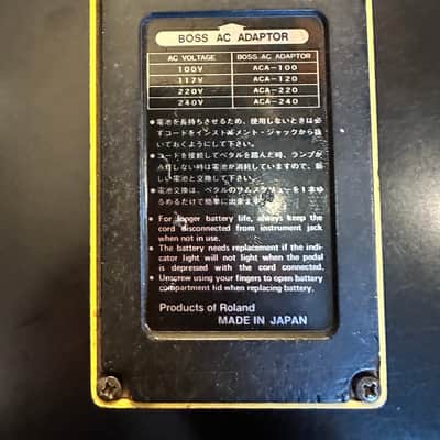 Boss OD-1 Over Drive (Black Label) 1977 - 1985 - Yellow image 4