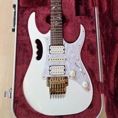 Ibanez JEM-7V TEAM J. CRAFT Prestige Steve Vai Signature 2008 White MIJ Japan JEM7V 7 6 String Pro Artist Guitar CASE QUEEN Tree of Life HSH Scalloped Super Strat image 8
