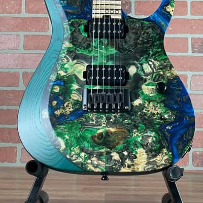 Schecter USA Custom Shop Sunset Extreme 6 Electric Guitar - Multi-Colored Stabilized Top Satin - Flame Maple Fretboard image 2
