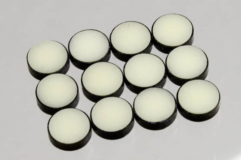 Glow in the Dark Inlay Dots 1/4 in. (6.35mm) 12 pcs. Black Ring image 1
