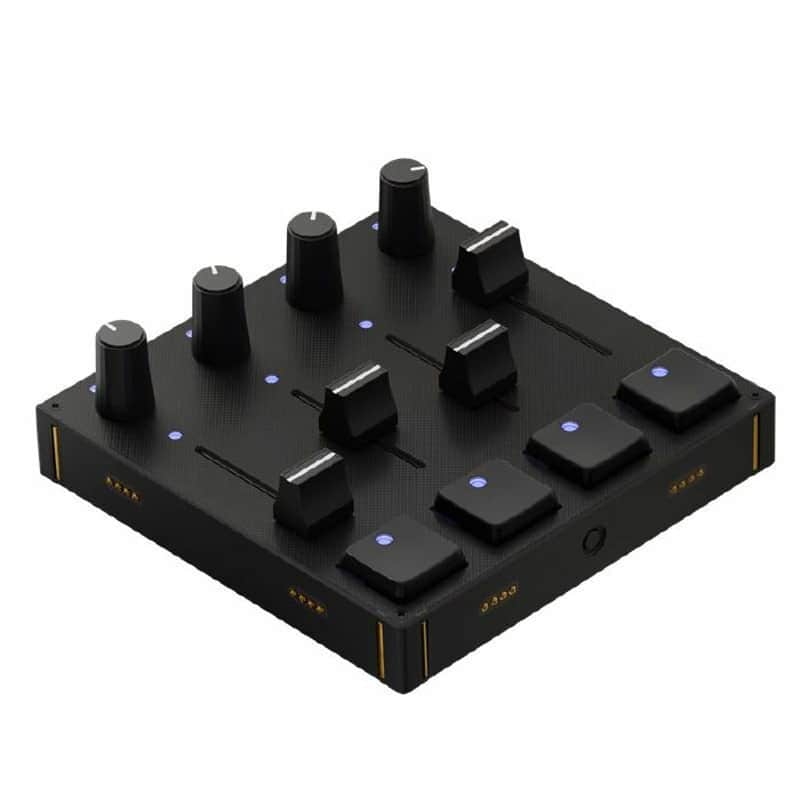 Intech Studio Grid Series 3 PBF4 Linear Mechanical 4-Potentiometer/4-Tactile Button/4-Fader Modular MIDI Controller image 1
