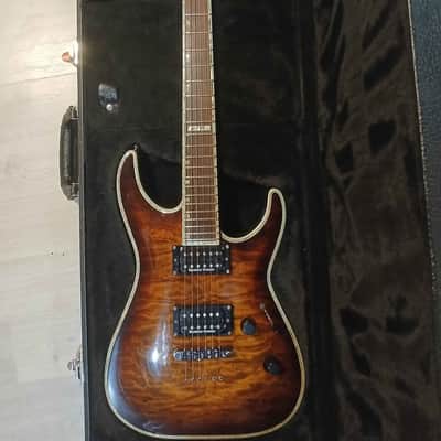 ESP LTD Esp LTD Deluxe 1000NT Dark Brown Sunburst 2000's with Hard Case image 1