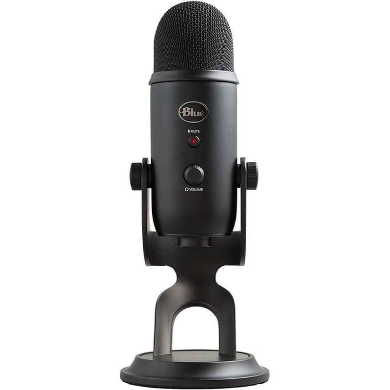Blue Yeti Blackout USB Professional Multi-Pattern USB Microphone Plus Pack Bundle with Presonus StudioOne 5 artist DAW, iZotope RX elements Plug-in and Groover 3 Tutorials 3-Month Subscription image 1