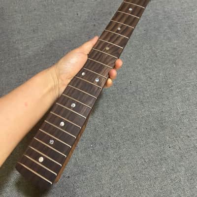 AAAAA 22Fret DIY satin 5piece Rosewood  Roasting flame Maple Stainless steel frets. 9.5 radiusElectric guitar Neck image 5