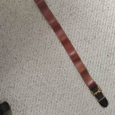 1960s Vintage Original Fender Guitar Strap, Metal Buckle Straight logo (horizontal) Stratocaster Telecaster good condition image 2