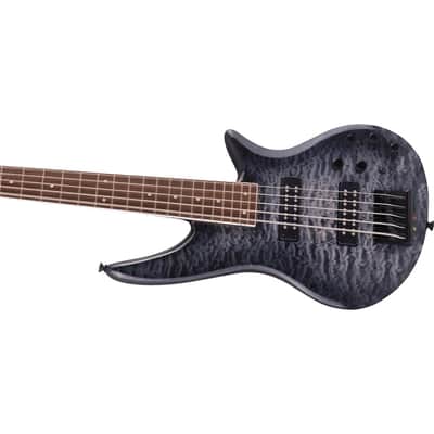 Jackson X Series Spectra Bass SBXQ V 5-String Electric Guitar, Laurel Fingerboard, Transparent Black Burst image 7
