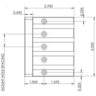 Hipshot 5K400 Kickass™ 4 String Bass Bridge - Chrome---chrome image 4