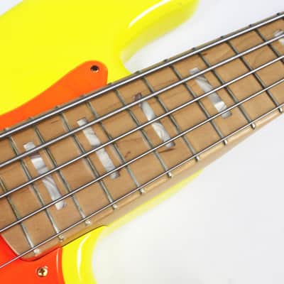 Fender MonoNeon Signature Jazz Bass V 2022 - Neon Yellow image 4