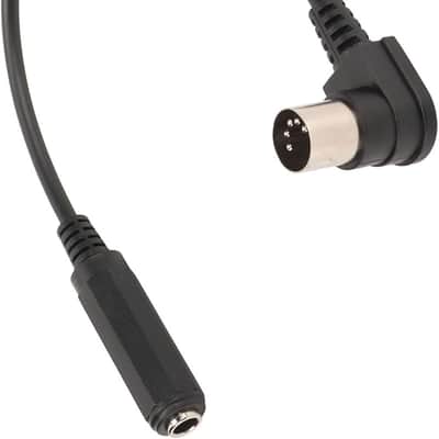 MIDI Cable, 6.35mm 1/4 Inch Female to DIN 5 Male Sound Adapter, 90 Degree Right Angle TRS Stereo Audio Cable for Keyboard, Electric Piano, Guitar image 4