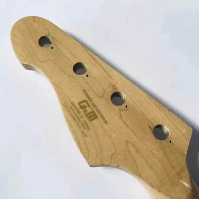 White 4 String Bass Maple Neck, Rosewood Fretboard, Defected Truss Rod image 5