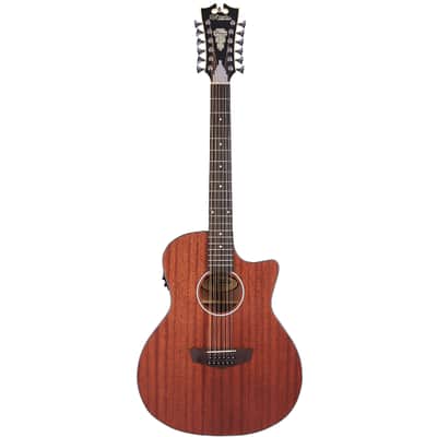 D'Angelico - Premier Fulton LS 12-String Grand Auditorium Acoustic Electric Guitar - Natural Satin Mahogany image 1