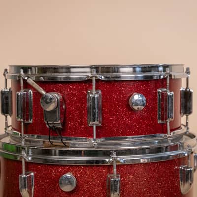 Vintage MIJ Red Sparkle Drum Set image 18