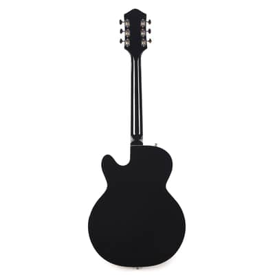 Silvertone 1446 VBK Single Cut Semi-Hollow Electric Guitar w/ Bigsby Vibrato Gloss Black Pre-Order image 5