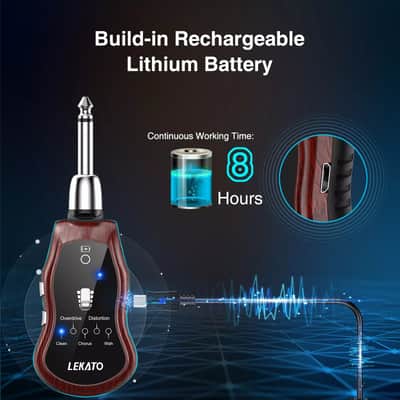 B6 Rechargeable Guitar FX Headphone Amp – 5-Effect Mini Practice Synth with Bluetooth, Silent Output, & Speaker Support | Clean, Overdrive, Distortion, Wah, Chorus image 3