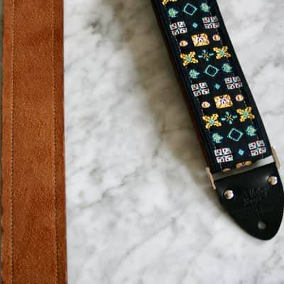 Vintage 70s Indigo 'Woodstock' Guitar Strap Replica image 5