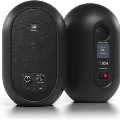 JBL 104-BT Black Powered Monitor Desktop Active Speaker Pair with Bluetooth image 1