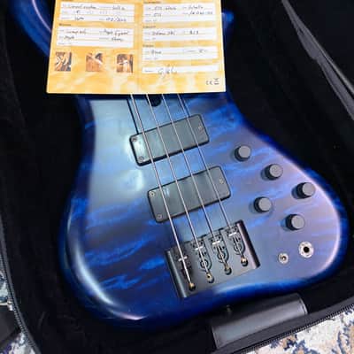 Marleaux Consat Custom 4 2014 - Quilted Maple Top - Trans Blue Hi-end Bass Guitar image 3