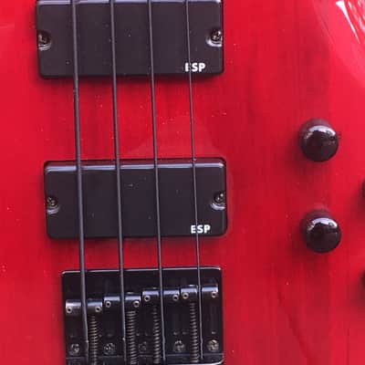 ESP LTD B-104 Red 104 bass image 3