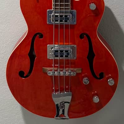 2012 Gretsch G5123B | Limited Edition Electromatic Hollowbody Bass | Orange w/ HSC image 1