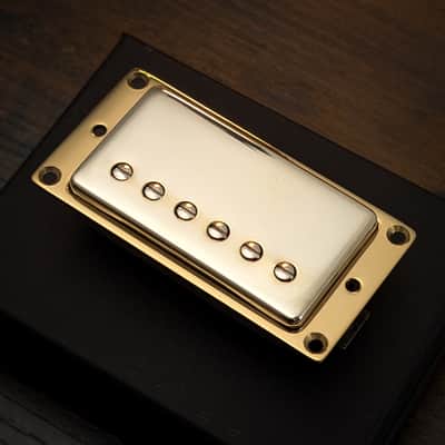 Ramme Mounting Ring For Humbucker Pickup WITH COVER (Stainless Steel Gold) image 1