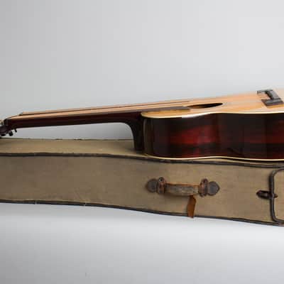 Supertone #12E 650 1/4 Harp Guitar, most likely made by Harmony,  c. 1918, original canvas soft shell case. image 10