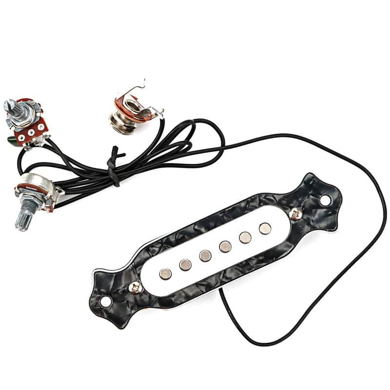 Prewired Single-Coil Acoustic Guitar Soundhole Pickup with Volume & Tone Controls image 1