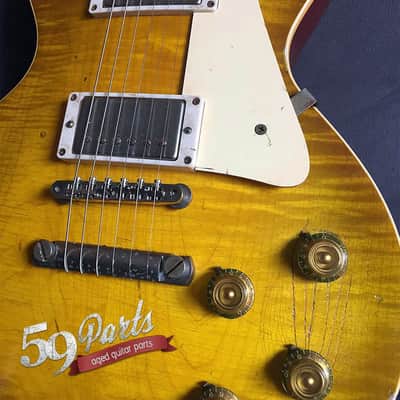 Hand aged Les Paul Pickup Rings CAB light CREAM Gibson Les Paul Historic M69 rings, 59 Parts image 2