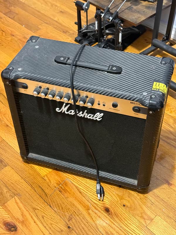 Marshall MG Carbon Fiber MG30CFX 2-Channel 30-Watt 1x10" Solid State Guitar Combo 2011 - 2018 - Black Carbon Fiber image 1