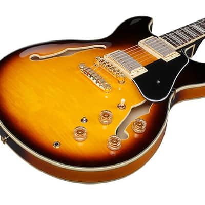 Ibanez JSM10EM TTB John Scofield Signature Semi Hollowbody Electric Guitar. 2 Tone Burst image 12