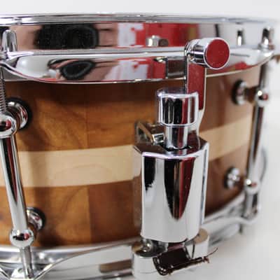 Holloman Custom Drums 5x13" Cherry/Maple snare drum - Hand rubbed urethane image 7