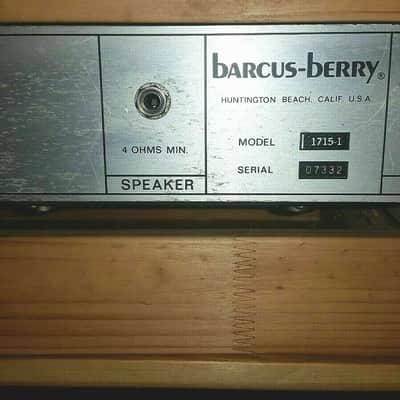 Barcus-Berry 1715 ca. 1977 - wood silver image 3