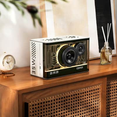 Edifier QD35 Tabletop Bluetooth Speakers, Splendid Light Effects, White image 7